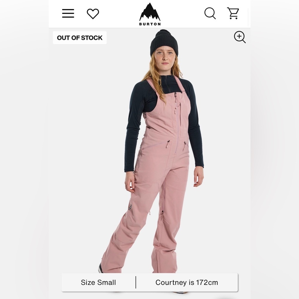 Burton Pink Snow Bib Overalls